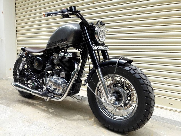 Олдскул: кастом-маскировка для Royal Enfield